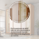 Ver imagem 5 de Guarda-Roupa Casal 6 Portas 4 Gavetas Reflecta Suburban Gold 100% MDF Espresso Móveis Off White/Freijó