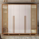 Ver imagem 3 de Guarda-Roupa Casal 6 Portas 4 Gavetas Reflecta Suburban Gold 100% MDF Espresso Móveis Off White/Freijó