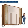 Guarda-Roupa Casal 6 Portas 4 Gavetas Reflecta Suburban Gold  100% MDF Espresso Móveis - 4