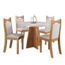 Ver imagem 2 de Conjunto de Jantar Mesa Redonda Herbal com 4 Cadeiras Dalas Yescasa Bege/Mel/Blonde/Marfim