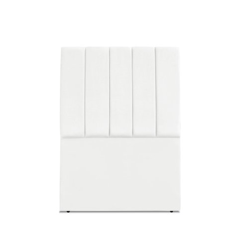 Cabeceira Estofada Solteiro Carla 90cm Suede Branco