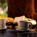 Ver imagem 2 de Kit 4 Xícara de Café com Pires em Pedra Sabão Servir 50ml Industria São Jose 2261X4INDSJ