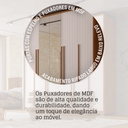Ver imagem 5 de Guarda-Roupa Casal Ripado com Espelhos 6 Portas 6 Gavetas Suburban Gold Lux