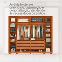 Ver imagem 6 de Guarda-Roupa Casal Ripado com Espelhos 6 Portas 6 Gavetas Suburban Gold Lux