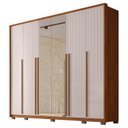 Ver imagem 3 de Guarda-Roupa Casal Ripado com Espelhos 6 Portas 6 Gavetas Suburban Gold Lux