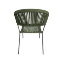 Ver imagem 3 de Kit 4 Cadeiras Gourmet Corda Náutica Verde Musgo Base Alumínio Sofia Linha Plus