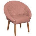 Ver imagem 1 de Cadeira Poltrona Reforçada para Sala de Estar Confortável Estilo Moderna Tecido Veludo Moblan Decor: