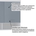 Ver imagem 4 de Armário Aéreo Maleiro Modulado 145cm 3 Portas Alpes Luciane Móveis
