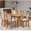 Ver imagem 1 de Conjunto de Jantar Mesa Retangular Timbo com 6 Cadeiras Dalas Yescasa Bege/Mel/Marfim