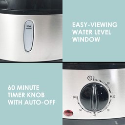 Elite Gourmet Maxi-matic Vaporizador Elétrico 3 Camadas 9,5qt Aço Inox - 3