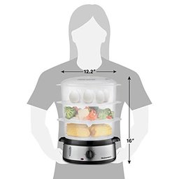 Elite Gourmet Maxi-matic Vaporizador Elétrico 3 Camadas 9,5qt Aço Inox - 9