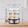 Elite Gourmet Maxi-matic Vaporizador Elétrico 3 Camadas 9,5qt Aço Inox - 8