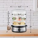 Ver mais imagens de Elite Gourmet Maxi-matic Vaporizador Elétrico 3 Camadas 9,5qt Aço Inox
