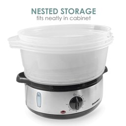 Elite Gourmet Maxi-matic Vaporizador Elétrico 3 Camadas 9,5qt Aço Inox - 5