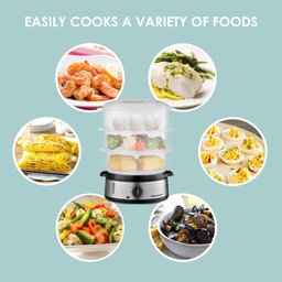 Elite Gourmet Maxi-matic Vaporizador Elétrico 3 Camadas 9,5qt Aço Inox - 4