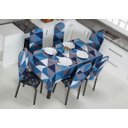 Ver imagem 3 de Kit 6 Capas Encosto de Cadeira de Ferro Tubular Cozinha e Jantar Malha Helanca Estampada:26 Geométri