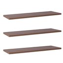 Ver imagem 1 de Kit com 3 Prateleiras 60 X 15cm Suporte Invisivel Cor Nogal Malaga (madeira Escura)