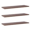 Kit com 3 Prateleiras 60 X 15cm Suporte Invisivel Cor Nogal Malaga (madeira Escura) - 1