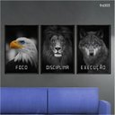 Ver imagem 2 de Kit 03 Quadros Decorativos - Foco Disciplina Execucao Frs005 - Vidro com Impressão Uv - 60x80cm