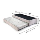 Ver imagem 3 de Bicama Solteiro B&G 88x188x36cm Suede com Colchão Auxiliar D23 78x177x12cm Ecoline