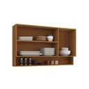 Ver imagem 3 de Armário Aéreo de Cozinha 100% MDF 3 Portas 120 cm Nature Linha Premium Safira