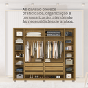 Ver imagem 6 de Guarda Roupa Casal com Frisado 6 Portas 6 Gavetas Suburban Gold