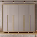 Ver imagem 1 de Guarda Roupa Casal com Frisado 6 Portas 6 Gavetas Suburban Gold