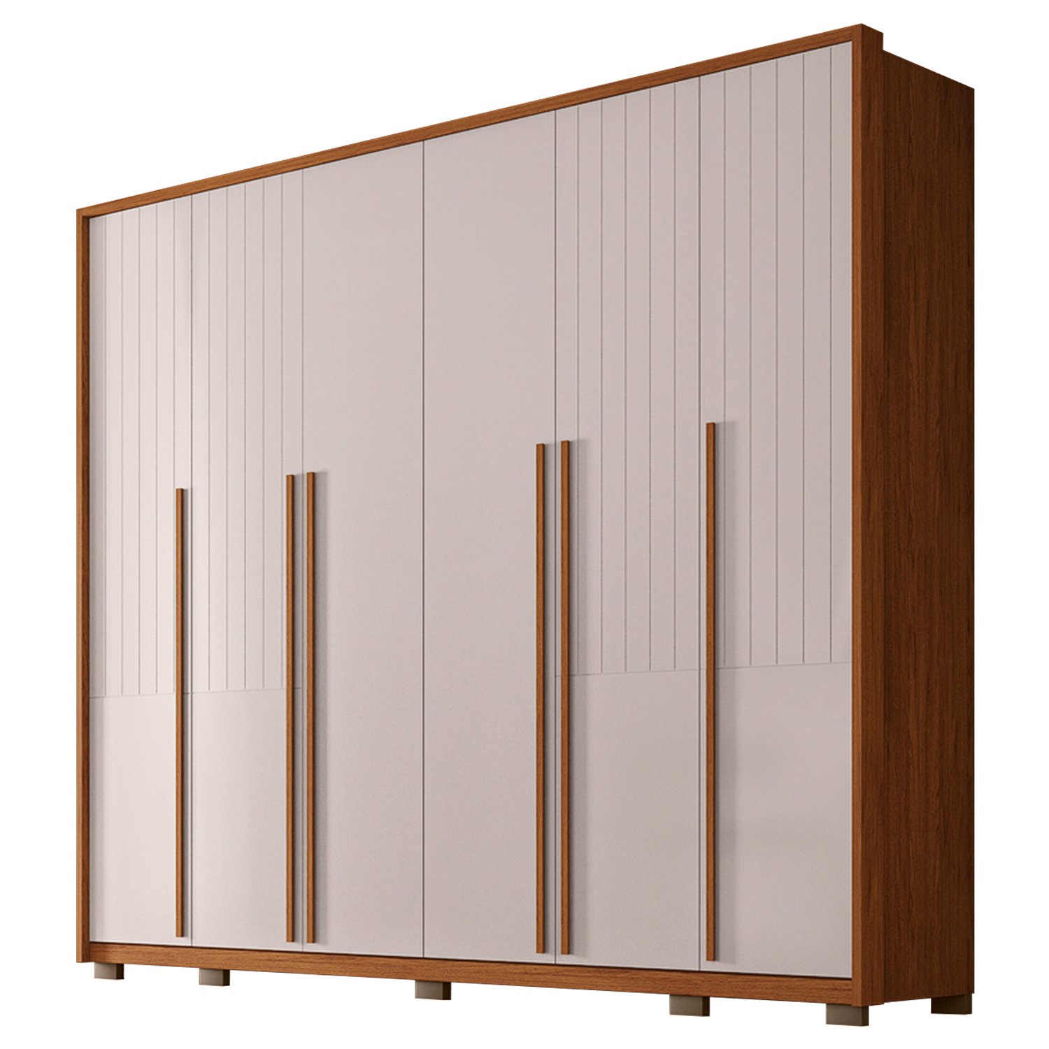 Guarda Roupa Casal com Frisado 6 Portas 6 Gavetas Suburban Gold - 3