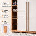 Ver imagem 6 de Guarda-Roupa Casal com Frisado 6 Portas 6 Gavetas Suburban 100% MDF Espresso Móveis Off White/Freijó