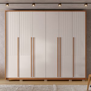 Guarda Roupa Casal com Frisado 6 Portas 6 Gavetas Suburban Gold
