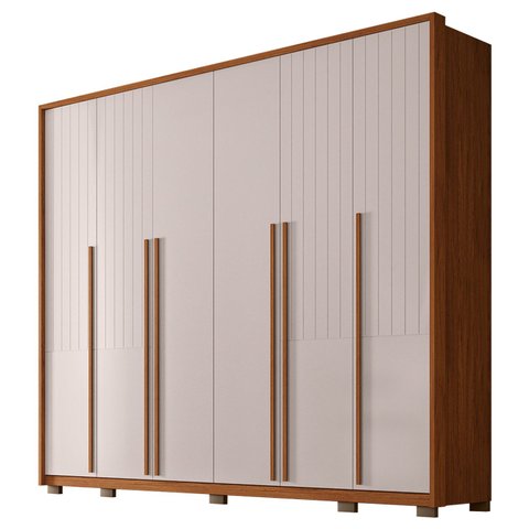 Guarda-Roupa Casal com Frisado 6 Portas 6 Gavetas Suburban Gold 100% MDF Espresso Móveis