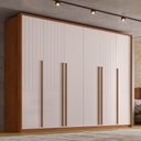 Ver imagem 1 de Guarda-Roupa Casal com Frisado 6 Portas 6 Gavetas Suburban Gold 100% MDF Espresso Móveis