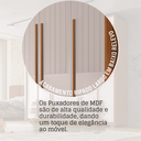 Ver mais imagens de Guarda-Roupa Casal com Frisado 6 Portas 6 Gavetas Suburban Gold 100% MDF Espresso Móveis