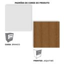 Ver imagem 3 de Mesa de Cabeceira com 2 Gavetas Angra Rimo - Branco/jequitibá