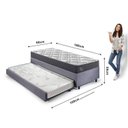 Ver imagem 3 de Bicama Box Solteiro com Colchão Adapto Ecoflex Molas Ensacadas Suede 88x188cm B&G