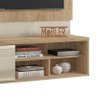 Painel Suspenso Land para TV até 65” Teca Supremo/Off White - PR Móveis - 5