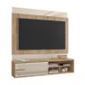 Painel Suspenso Land para TV até 65” Teca Supremo/Off White - PR Móveis - 1
