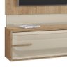 Painel Suspenso Land para TV até 65” Teca Supremo/Off White - PR Móveis - 4
