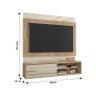 Painel Suspenso Land para TV até 65” Teca Supremo/Off White - PR Móveis - 6