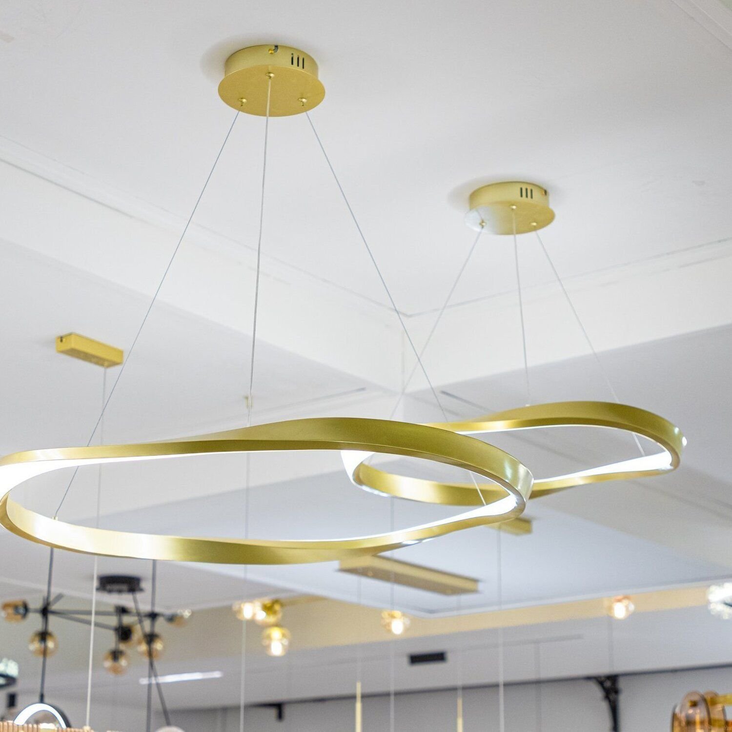 Lustre Pendente Mobius 1xled 36w Iluminação Ambiental | MadeiraMadeira