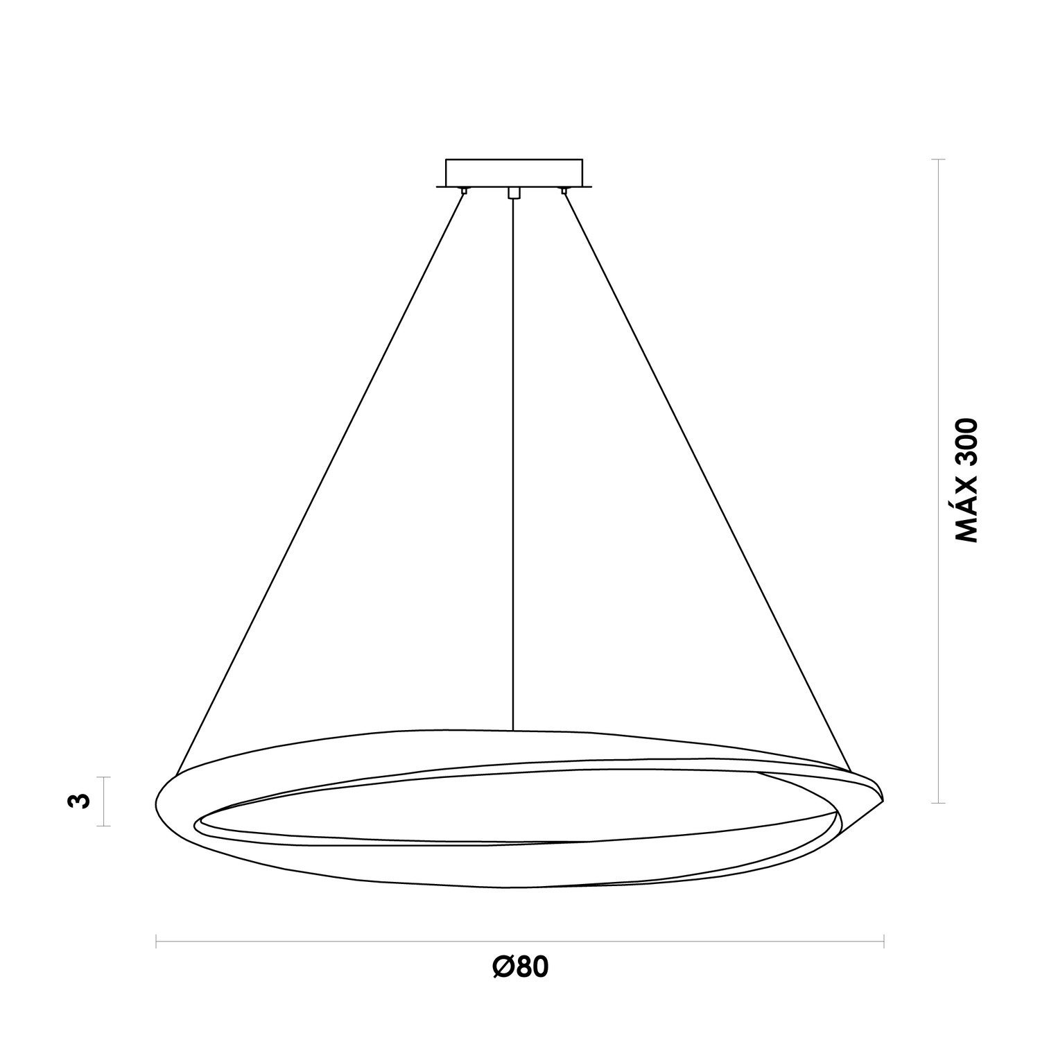 Pendente Mobius 1xled 36w Iluminação Ambiental - 5