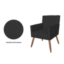 Ver imagem 3 de Jogo 2 Poltronas Estofadas Para Quarto Closet Onix Suede Preto - LM DECOR