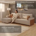 Ver imagem 4 de Sofá Linving com Chaise Confort 318cm 4 Lugares Novo Horizonte