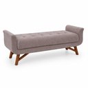 Ver imagem 1 de Puff Recamier 160cm Andros Veludo Nobre Avelã - Sallar Home