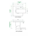 Ver imagem 2 de Acabamento de Monocomando Quadrado em Inox, Zinco e ABS Cromado - Dourado