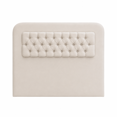 Cabeceira Queen 160cm Capitonê Suede Madeira Maciça Quarto:offwhite