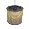 Kit 5 Lustre Pendente Moderno Luminária Rustica Bambu Frisos - 3