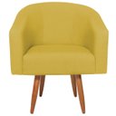 Ver imagem 2 de Poltrona Decorativa Sala de Estar Recepção Luiza Pés Palito Suede - Doce Sonho Móveis POLTRONAS POLT