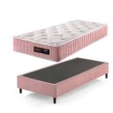 Ver imagem 3 de Cama Box Colchão Solteiro 88x188x67cm com Molas Ensacadas Denver Rosa