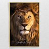 Quadro Decorativo Moderno Leão da Tribo de Judá Com Moldura e Sem Vidro 60x90 - 1